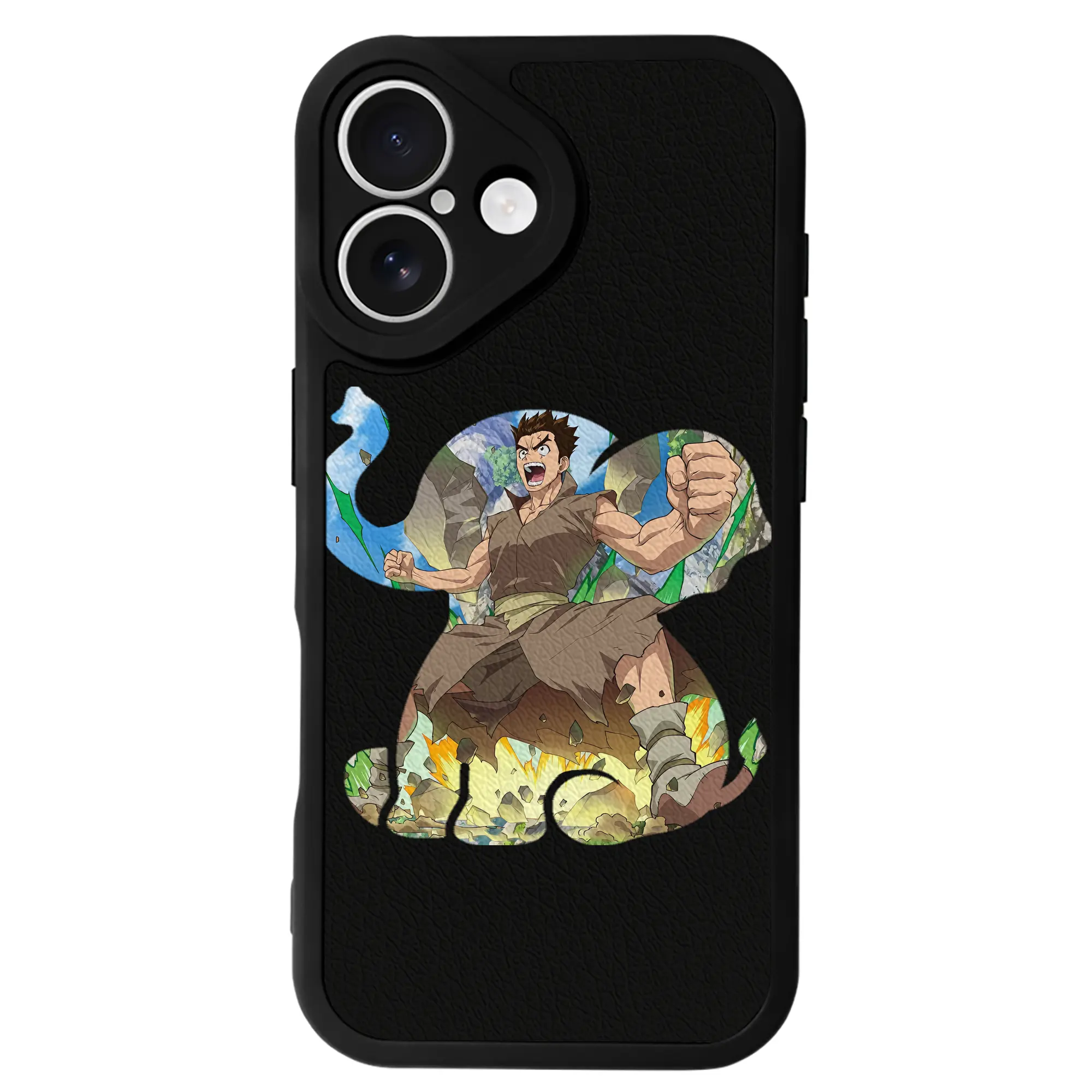 ドクターストーン グッズ,大木大樹 - IPhone 16シリーズ対応 ・ シリコンスマホケース ・ レザー調 ・ 高精度フィット ・ 耐衝撃 ・ ワイヤレス充電対応 ・ 精密カット